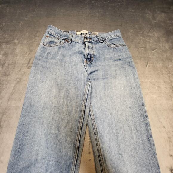 Vintage Gap Jeans Womens 4 Long Low Rise Light Wash Button Fly Raw Hem Y2K 00s - Picture 2 of 14